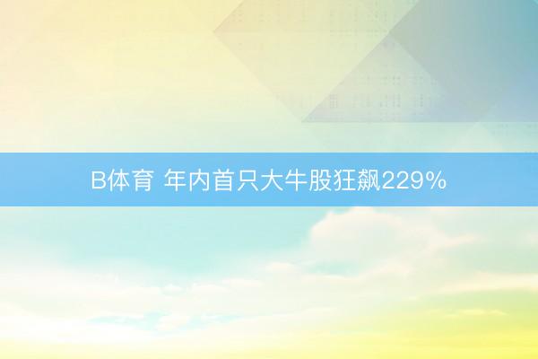 B体育 年内首只大牛股狂飙229％