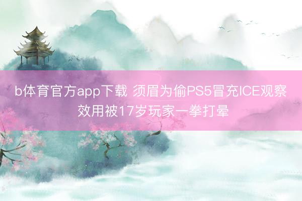 b体育官方app下载 须眉为偷PS5冒充ICE观察 效用被17岁玩家一拳打晕