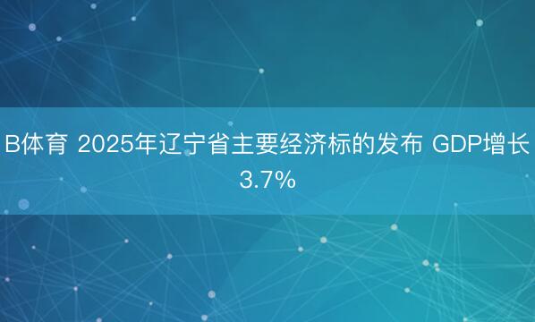 B体育 2025年辽宁省主要经济标的发布 GDP增长3.7%
