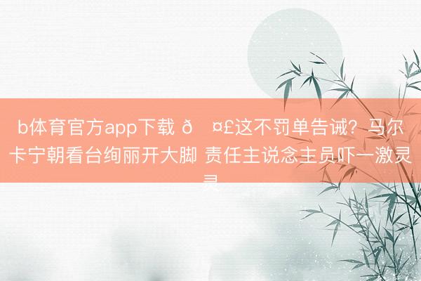 b体育官方app下载 🤣这不罚单告诫？马尔卡宁朝看台绚丽开大脚 责任主说念主员吓一激灵